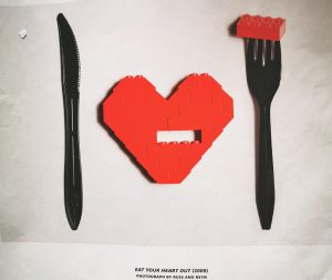 photograph of a heart as a snack
